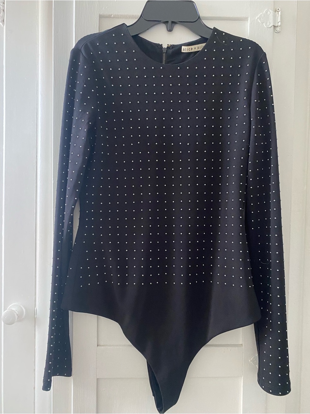 Alice & Olivia black studded body suit